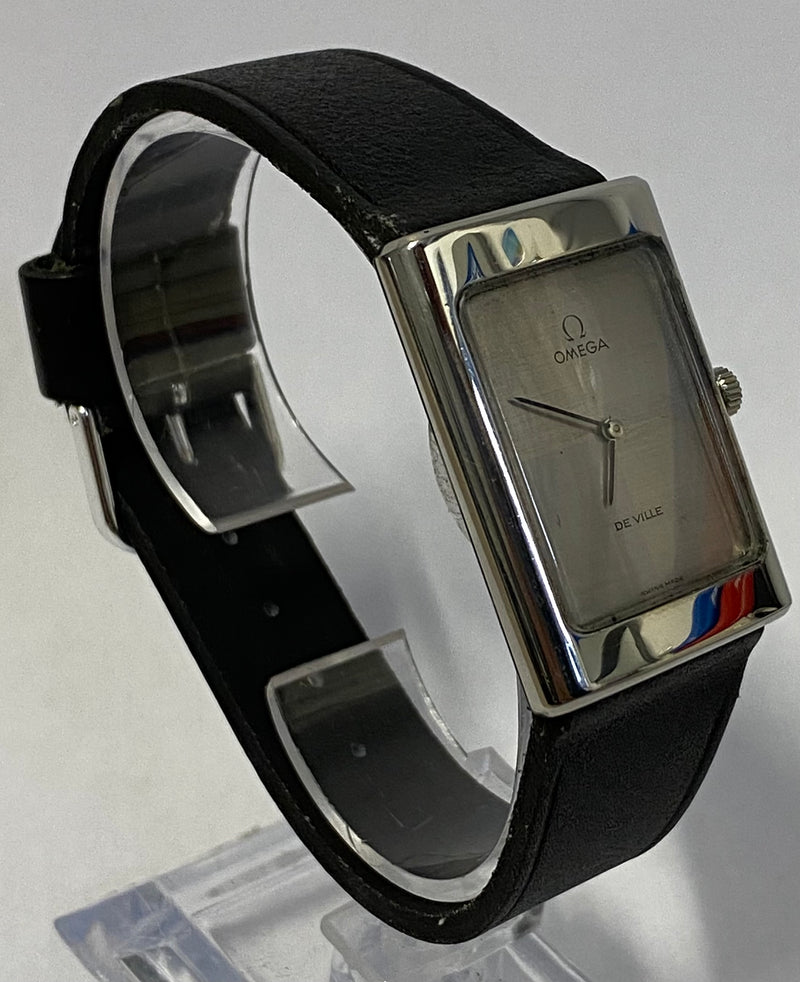 Rare & Unique Vintage Omega Men's SS Rectangular Watch w/ Silver Dial  - $12K APR w COA!!! APR57