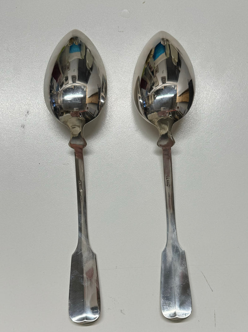 Exquisite German, Pair of Antique Serving Spoon, Unique C.1805 - $1.5K APR w/CoA APR57