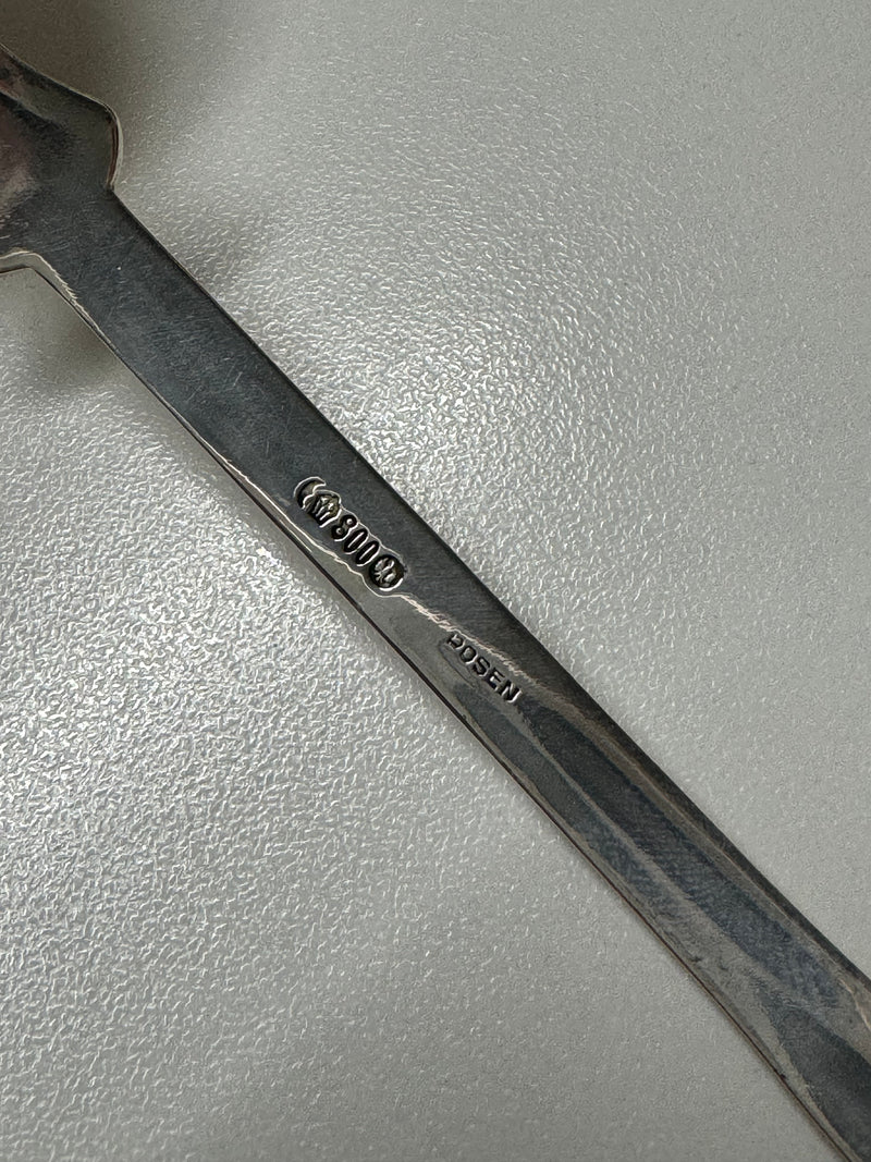 Exquisite German, Pair of Antique Serving Spoon, Unique C.1805 - $1.5K APR w/CoA APR57