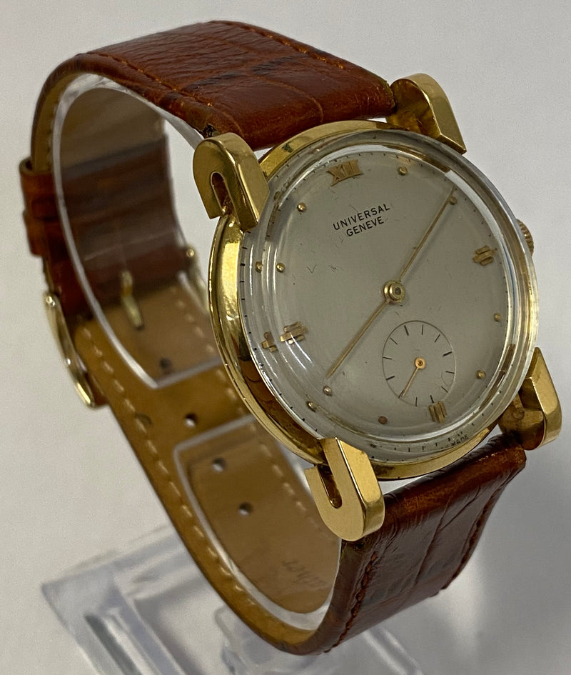 UNIVERSAL GENEVE Rare Vintage circa 1940s 18K Rose Gold Watch - $30K APR w/ COA! APR 57