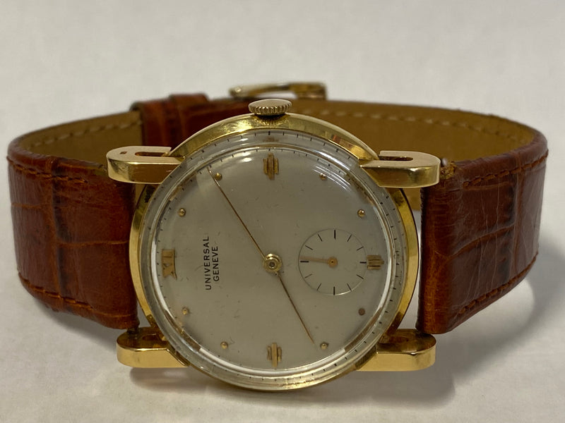 UNIVERSAL GENEVE Rare Vintage circa 1940s 18K Rose Gold Watch - $30K APR w/ COA! APR 57