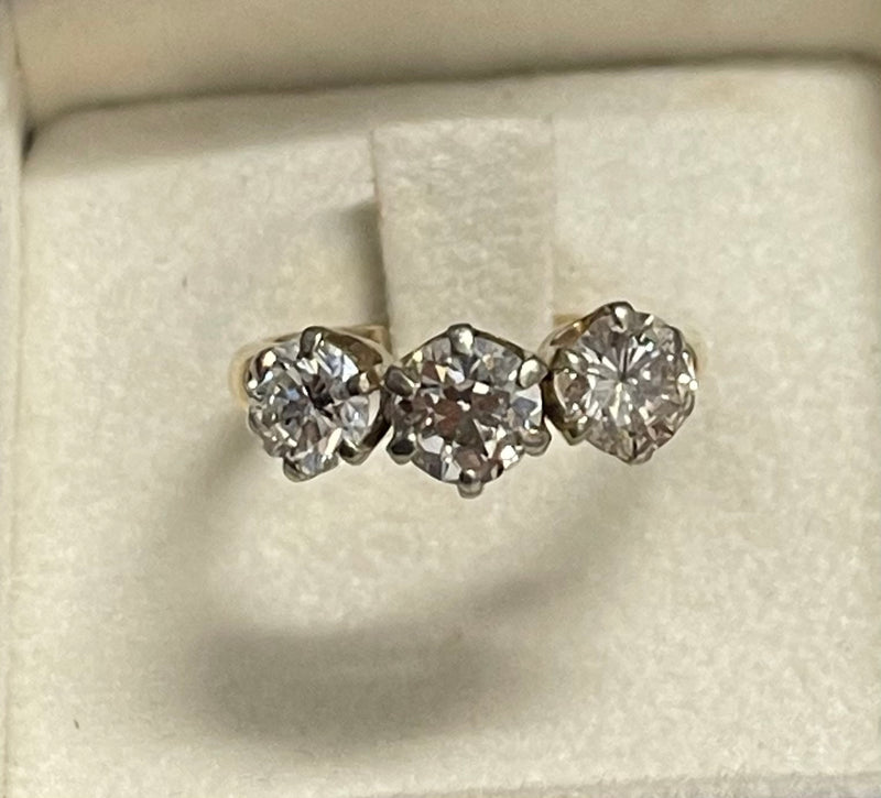 1930s UNIQUE 2.0 CT DIAMOND 14K YELLOW GOLD SETTING RING  - $40 APR w/ CoA!!!!!! APR 57