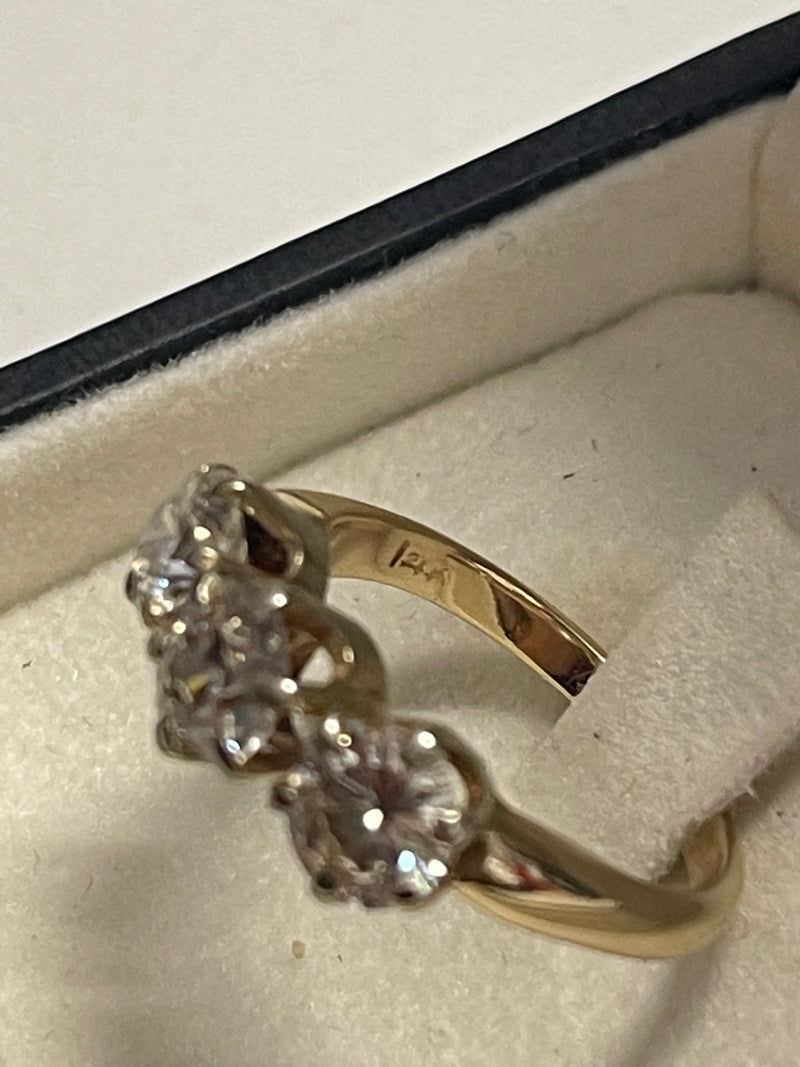 1930s UNIQUE 2.0 CT DIAMOND 14K YELLOW GOLD SETTING RING  - $40 APR w/ CoA!!!!!! APR 57