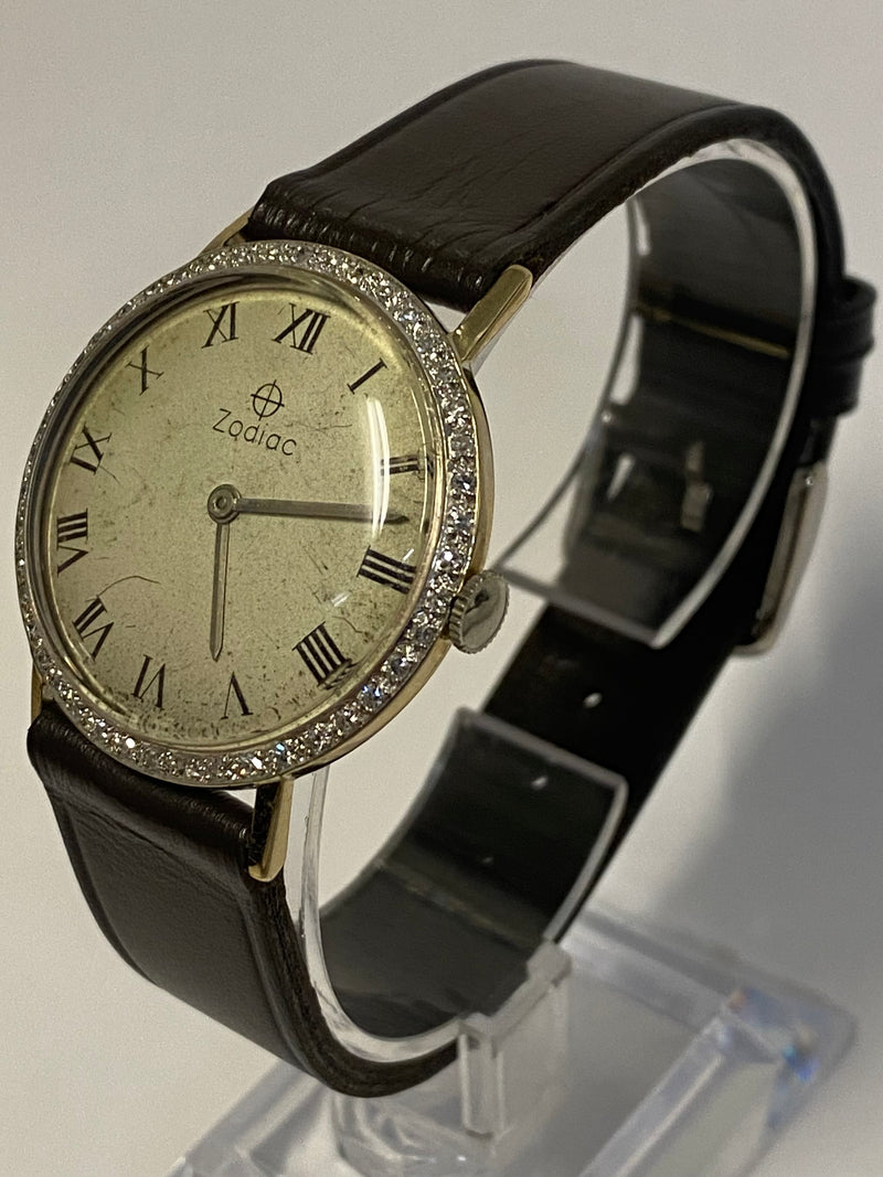 OMEGA Unique 18K Gold Round Case w/ Diamond Bezel Men's Watch - $13K APR w/ COA! APR57