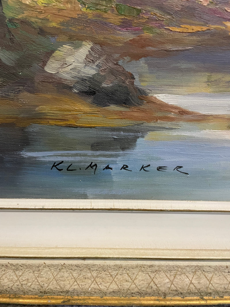 Oil on Canvas Landscape Konrad Signed K.L. Marker Framed - $6K APR w/ CoA! APR57