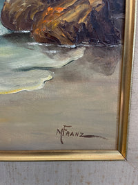 M Franz Signed Hand Painted Oil on Board Seascape Scene- $6K APR w/CoA APR57
