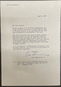 Oscar Hammerstein II Typed Signed Letter Bob McGrath 1959 - $20K APR w/CoA APR57