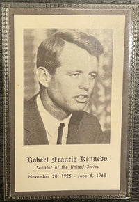 Original Robert Francis Kennedy Funeral Mass Prayer Card 1968 - $1K APR w/CoA APR57