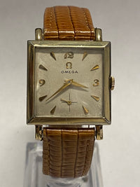 Omega Vintage & Beautiful Tank Style Men's Watch In Solid Gold - $13K APR w/COA! APR57