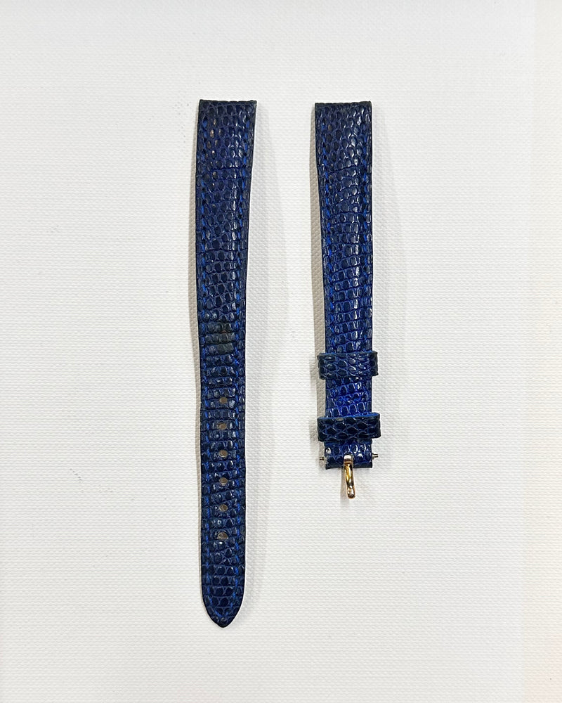 Van Cleef & Arpels Used Dark Blue Lizard Watch Strap - $800 APR w/ CoA! APR 57