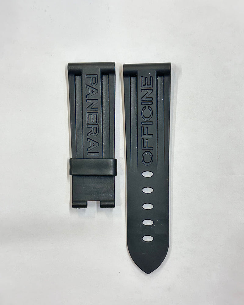 OFFICINE PANERAI New Short Black Rubber Watch Strap - $800 APR w/ CoA! APR 57