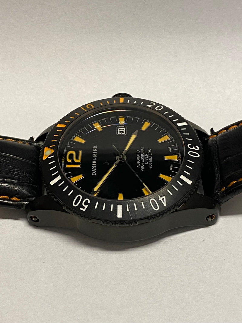 Daniel Mink SS Automatic Unique Waterproof 600 Feet Brand New Watch-$6K APRw/COA APR 57