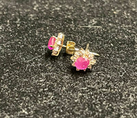 Exquisite Cabochon Ruby and Diamond Earrings in 18K Rose Gold - $13K APR w/CoA APR57