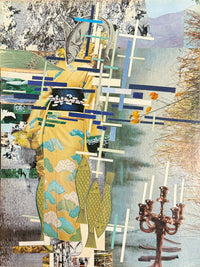 Yefim Moiseevich Royak "By the Lake" Beautiful Collage C.1974  - $30K APR w/ CoA APR57