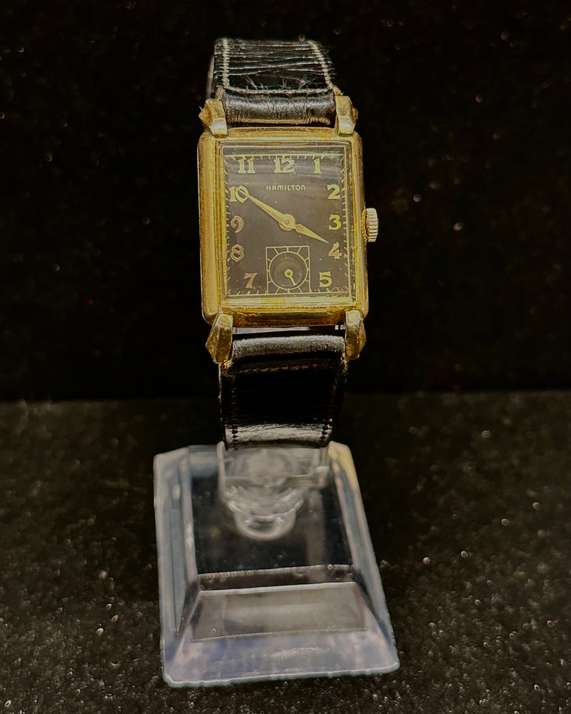 Hamilton VNTG c.1940´s Gold Bezel Large Rectangular Case Watch - $5K APR w/ COA! APR 57