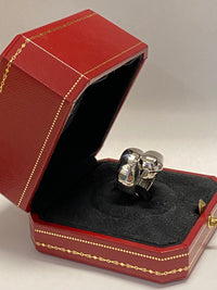 CARTIER Panthere Ring 18K White Gold w/Emeralds & Blue Sapphire- $50K APR w/CoA! APR57
