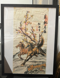"2 Horses Looking For Plum Flowers" 1967 Tribute to Xu Beihong- $6K APR w/CoA APR57
