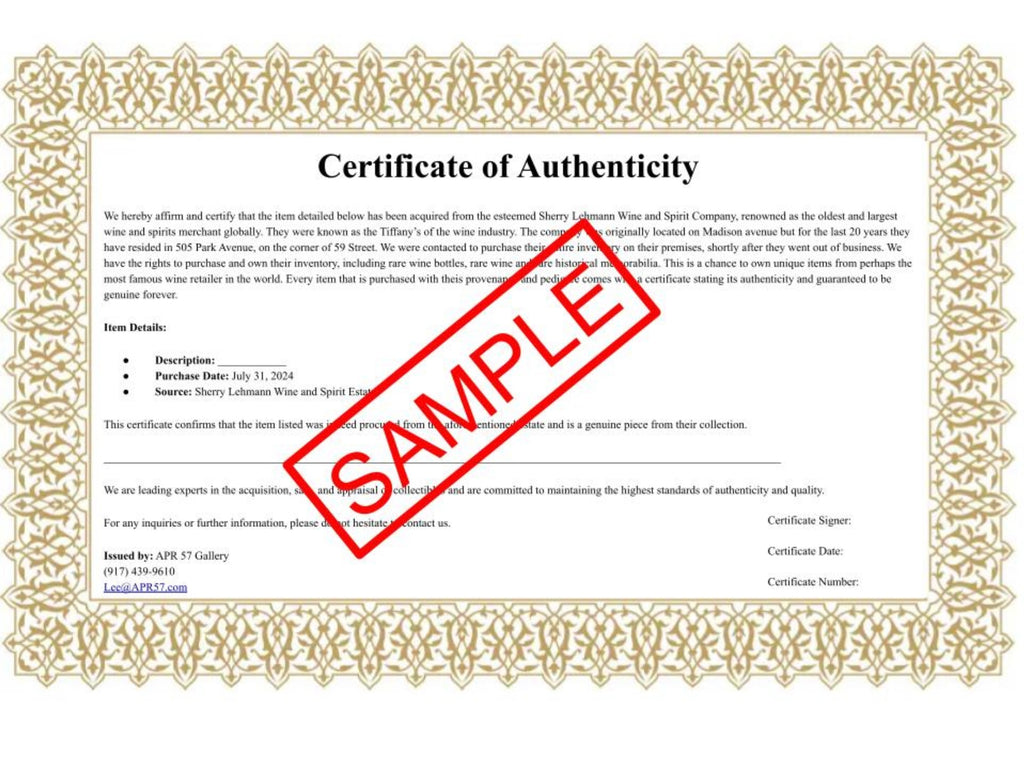 Original Unique Photograph of Sherry Lehmann's Store 8K APR w/CoA