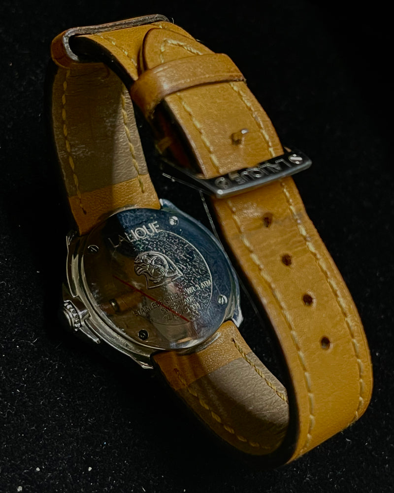 Lalique Mascot Brand New SS w/ Unique Dial Men's Designer Watch- $5K APR w/ COA! APR 57