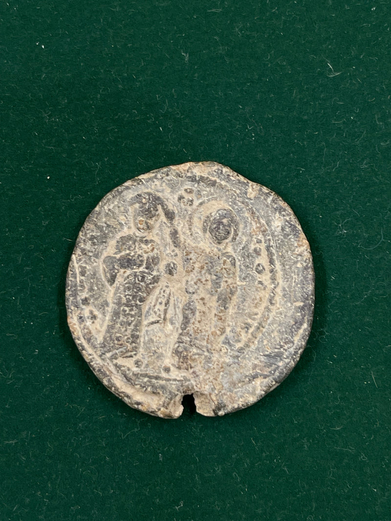 ANCIENT LEAD SEAL: EMPEROR CONSTANTINE X DUCAS (1059-1067 AD) APR57