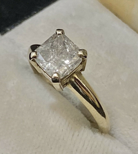 Solitaire Princess Diamond Engagement Ring Beautifully Designed - $20K APR w/CoA APR57