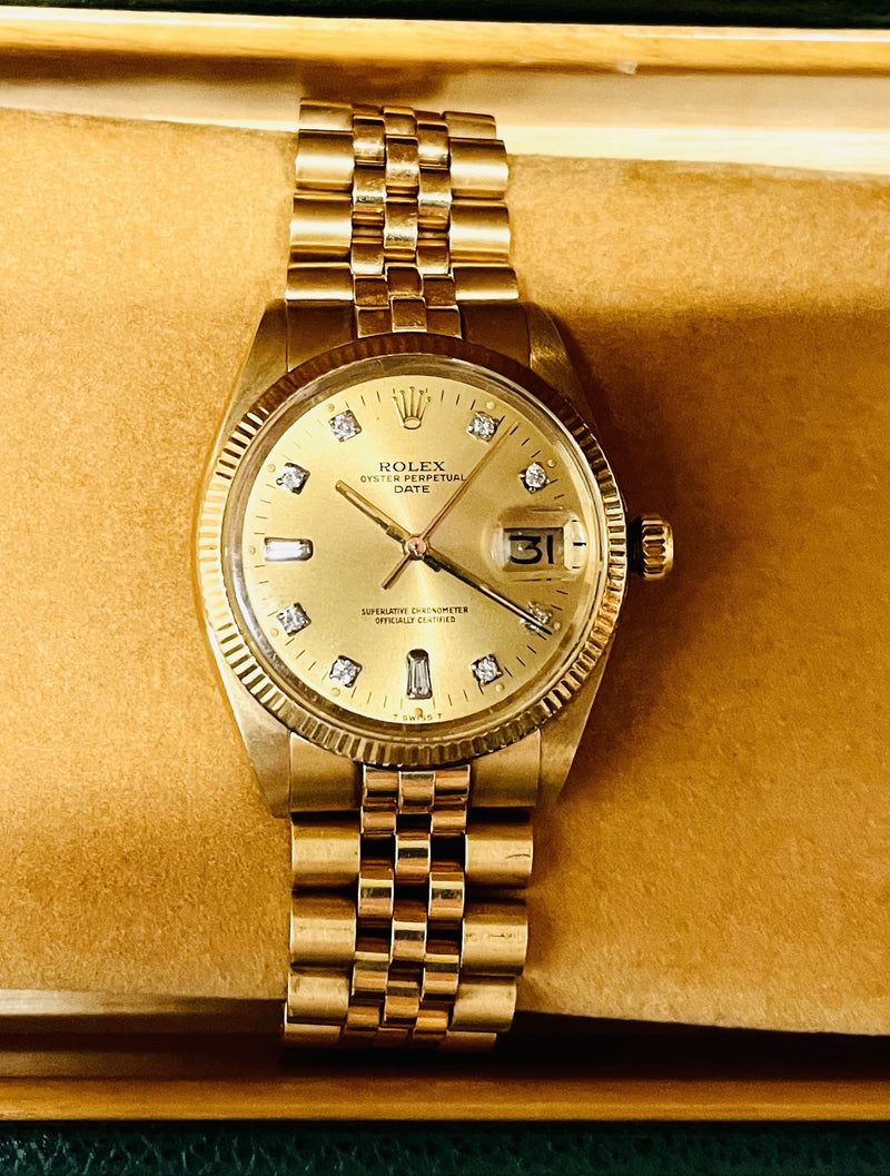 Rolex 18K YG Men's Date C. 1978 w/ Henry Ford Signature |