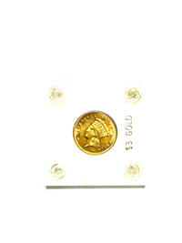 1874 INDIAN PRINCESS $3 GOLD COIN - $8K APR w/ COA APR57