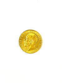 1919 BRITAIN GEORGE V HALF SOVEREIGN GOLD COIN - $800 APR w/ COA APR57