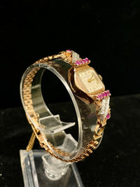 BULOVA Rose Gold Watch with Diamonds and Rubies Ladies' Watch - $15K APR w/ COA! APR57