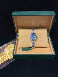 ROLEX Datejust SS 28mm Blue Sapphire Ladies' Watch-$18K APR w/COA! APR57