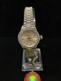 ROLEX Datejust Ladies Platinum DD/DB Watch! - $100K APR w/ COA! APR57