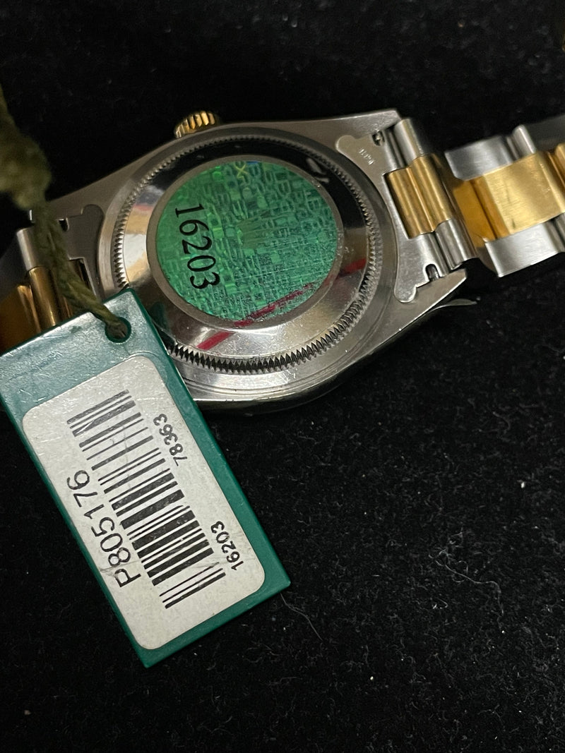 ROLEX Oyster Perpetual Datejust Silver Dial 18K YG/SS Watch - $35K APR w/ COA! APR57