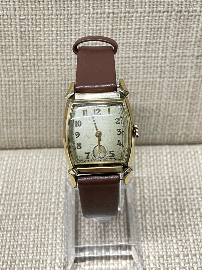 BULOVA Tank Gold Toned Champaign Dial c. 1960s Vintage Watch - $3K APR w/ COA! APR57