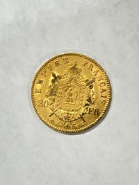 1866 Napoleon III 20 Francs Gold - $900 APR w/ COA APR57