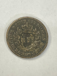 1767 'RF' Stamp 1S French Colonies FINE Details - $3K APR w/ COA APR57