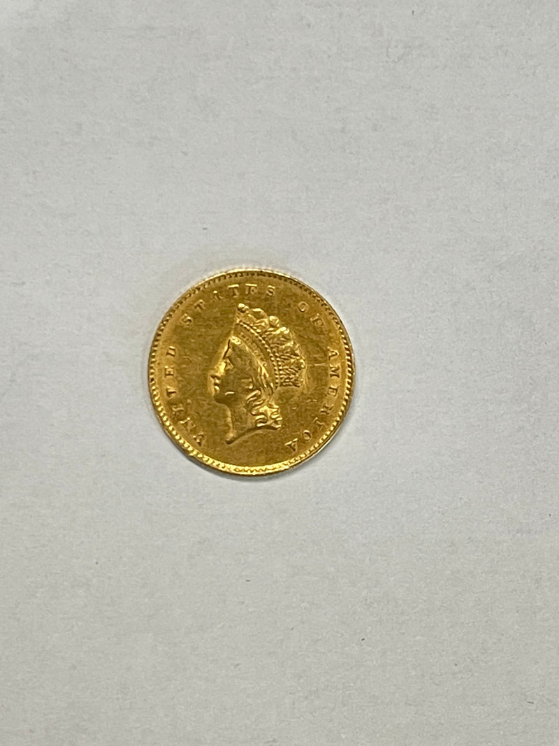 1855 Liberty Head $1 Gold Coin - $1.5K APR w/ COA APR57