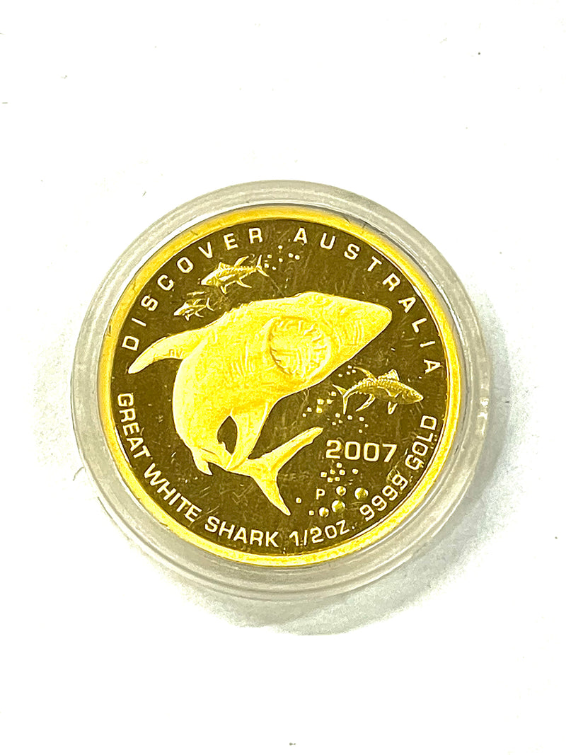 2007 AU$50 Elizabeth II Great White Shark proof - $4K APR w/ COA APR57