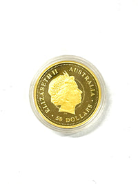 2007 Australia $50 Elizabeth II Tasmanian Devil Gold Proof - $4K APR w/ COA APR57