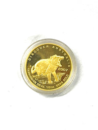 2007 Australia $50 Elizabeth II Tasmanian Devil Gold Proof - $4K APR w/ COA APR57