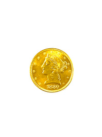 1880 US Liberty Head $5 Gold Coin - $4K APR w/ COA APR57