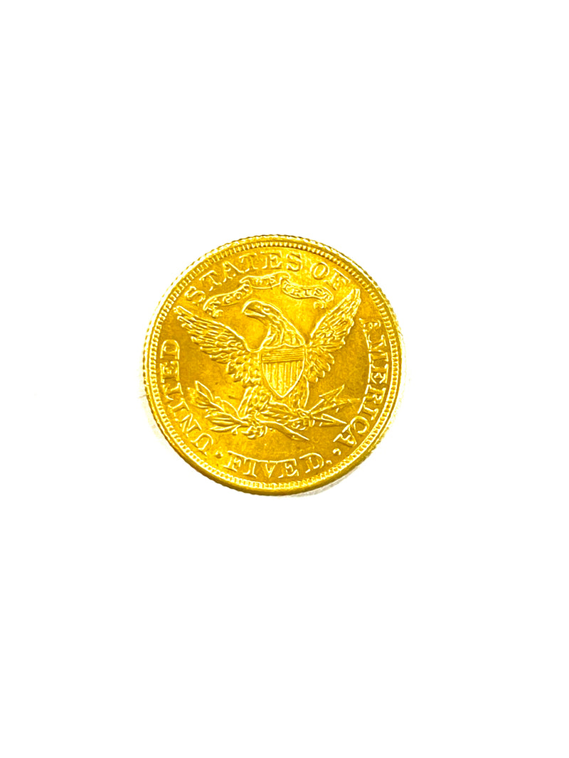1880 US Liberty Head $5 Gold Coin - $4K APR w/ COA APR57