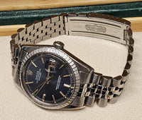 ROLEX DateJust Oyster Perpetual Vintage 1974 Blue Dial Watch - $20K APR w/ COA!! APR57