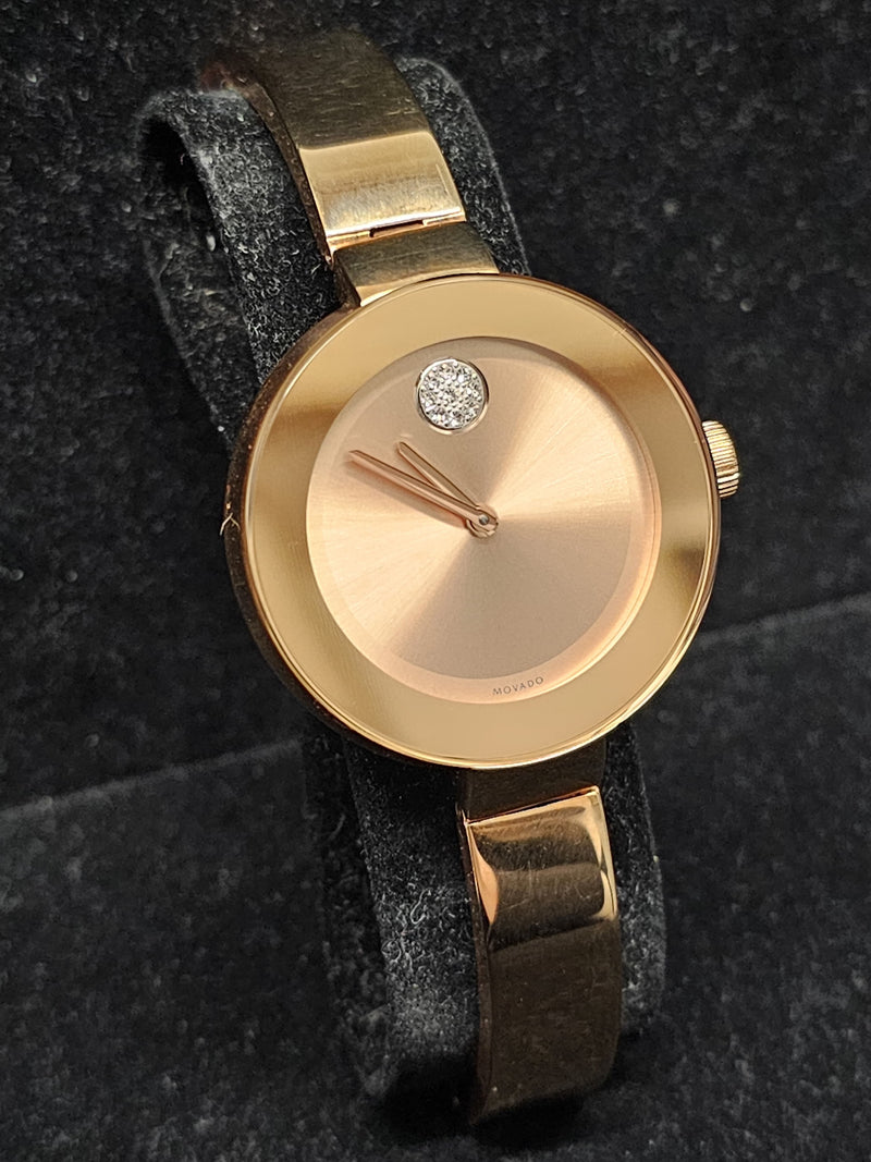 MOVADO BOLD Ladies 36mm Solid Rose Gold Brand New Unique Watch - $2K APR w/ COA! APR57