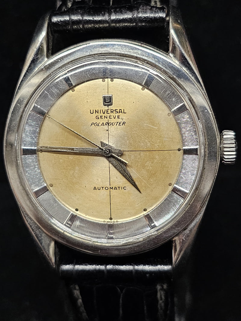 UNIVERSAL GENEVE POLEROUTER  Automatic Vintage 1950s Men's Watch-$25K APR w/ COA APR57