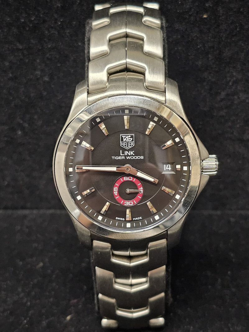 TAG HEUER LINK LIMITED EDITION TIGER WOODS Automatic Perpetual Wristwatch -$8K APR Value w/ CoA! APR 57