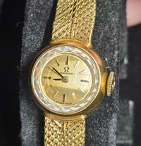 OMEGA Ladies Vintage 1940s 18K YG Cut Diamond Dial Unique Watch-$20K APR w/ COA! APR57