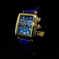 MICHELE  Chronograph Diamond SS Snakeskin Strap Beautiful Watch- $4K APR w/ COA! APR57