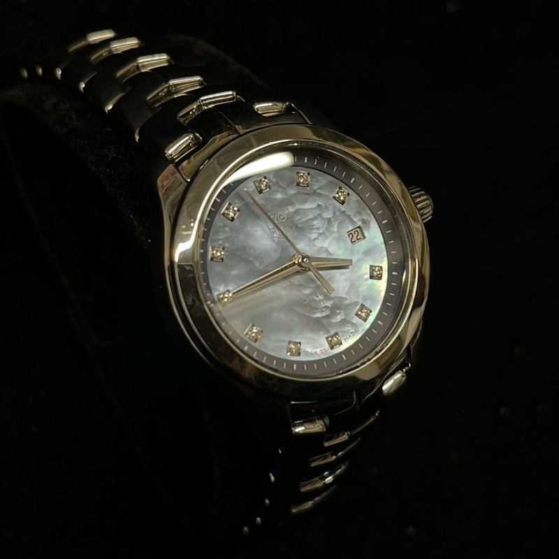 Tag Heuer Link SS w/ Diamonds & Rare Mother of Pearl Dial Watch- $8K APR w/ COA! APR57