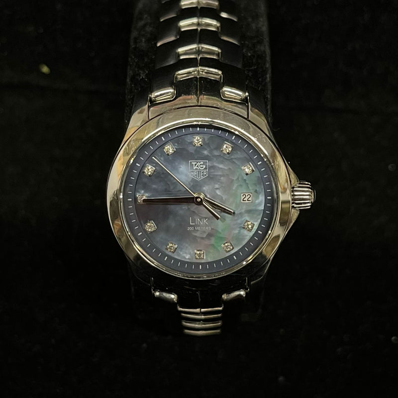 Tag Heuer Link SS w/ Diamonds & Rare Mother of Pearl Dial Watch- $8K APR w/ COA! APR57