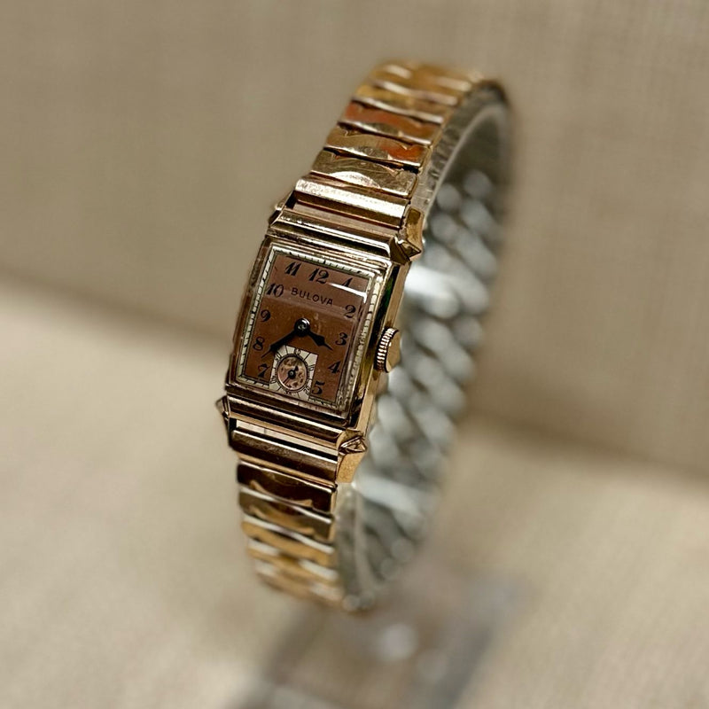 Bulova Vintage Circa 1940s Rose Gold Plated Unique Ladies Watch- $6K APR w/ COA! APR57